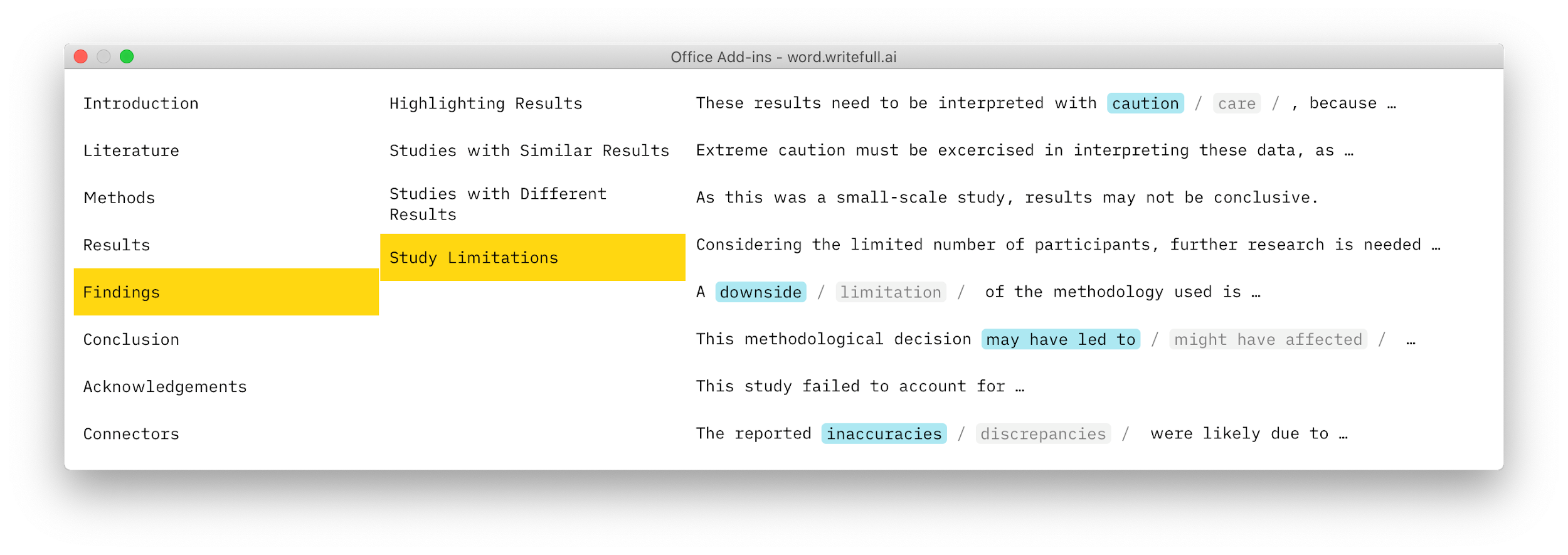 Writefull｜商品詳細 学術情報・論文作成支援【ユサコ株式会社】